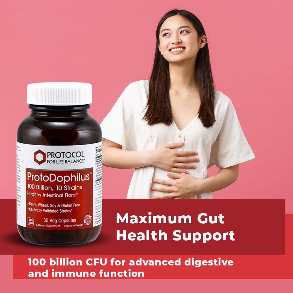 Protocol for Life Balance, ProtoDophilus, 100 Billion, 30 Veg Capsules Vitamins & Supplements Protocol For Life Balance