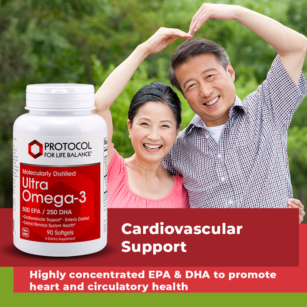 Protocol for Life Balance, Ultra Omega-3, 500 EPA / 250 DHA, 90 Softgels Vitamins & Supplements Protocol For Life Balance