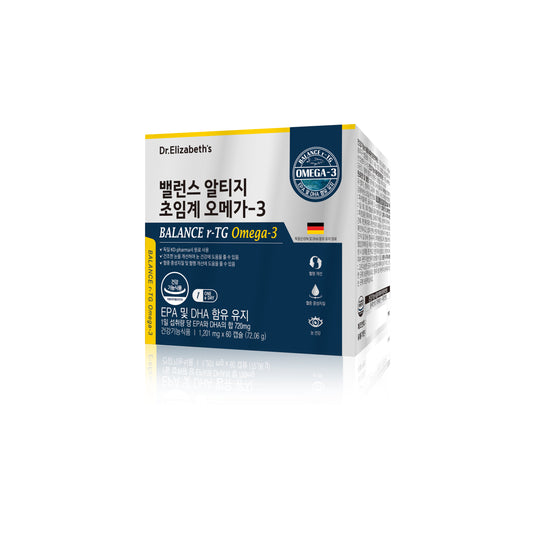 (Best by 08/24) Dr. Elizabeth’s BALANCE rTG Omega-3 1,201mg x 60 Capsules - for optimal health - Bloom Concept