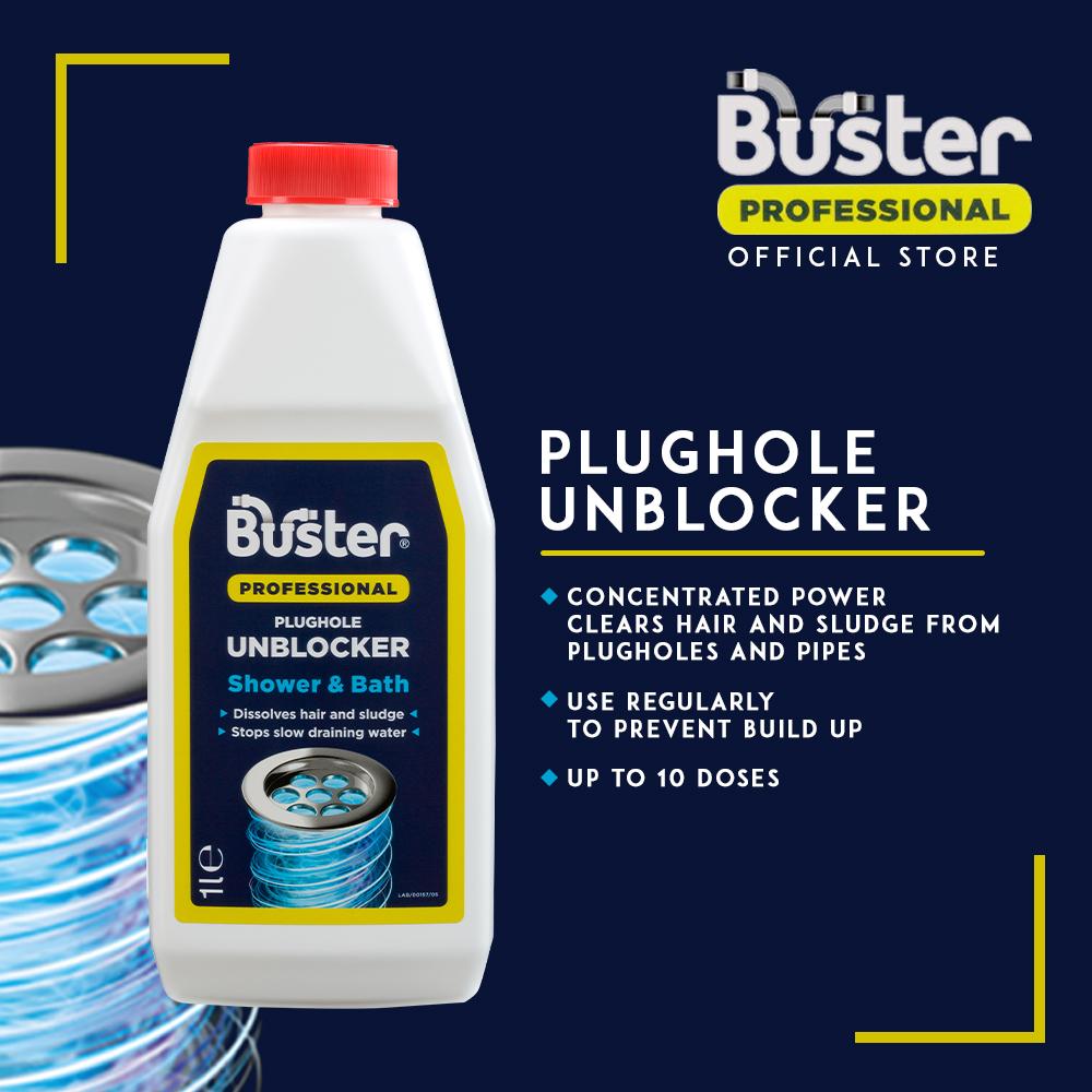 BUSTER Bathroom Plughole Unblocker Pro 1L - Bloom Concept