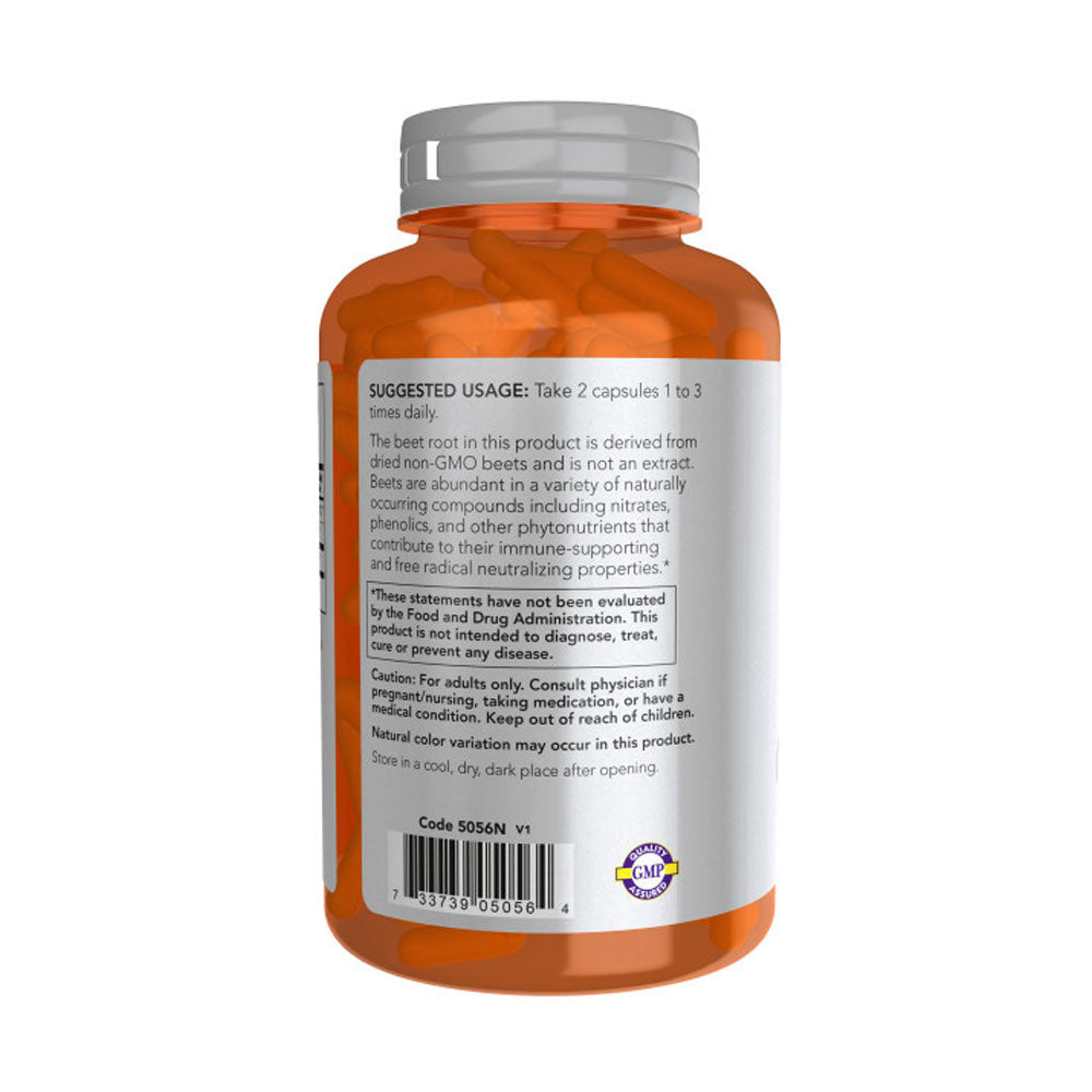 NOW Sports, Beet Root Veg, Sports Nutrition, Immune System Support*, 550 MG, Naturally Occurring Nitrates, 180 Veg Capsules - Bloom Concept