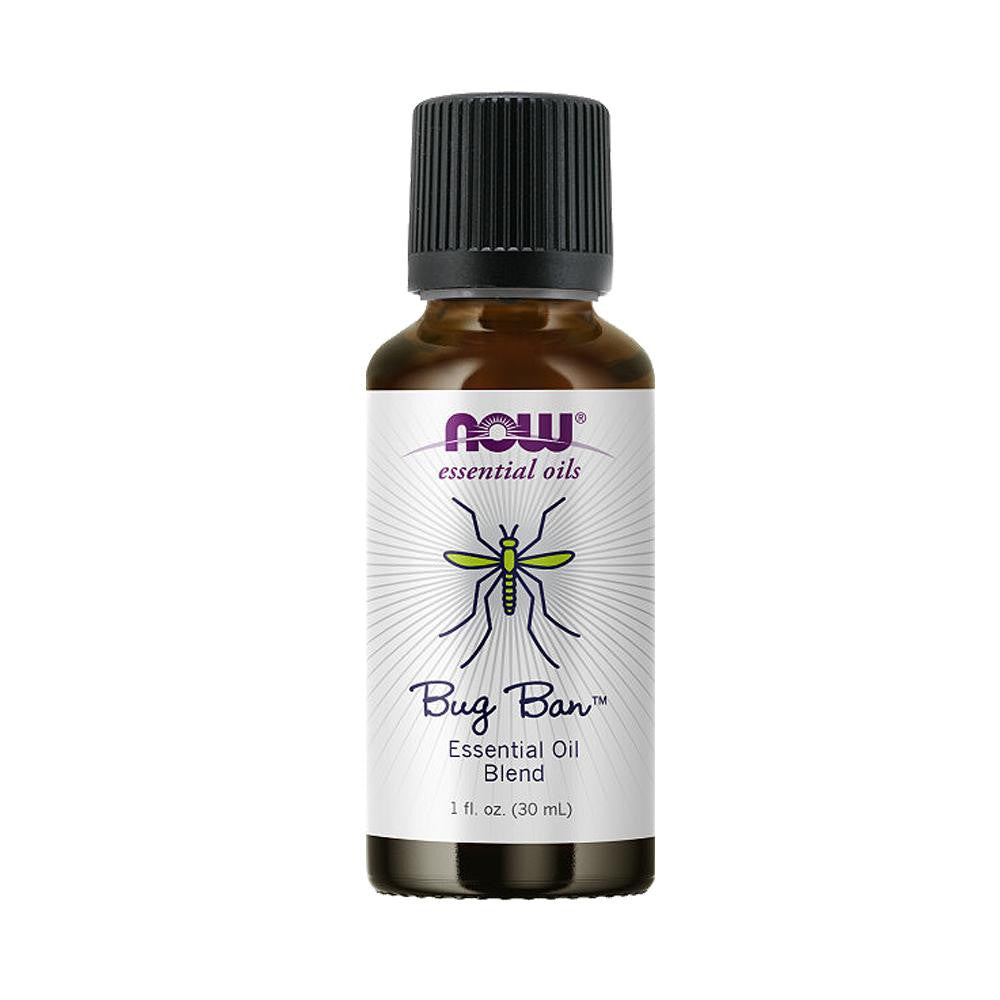 NOW Essential Oils, Bug Ban Blend, Bug-Repelling Essential Oil Blend for Inside and Outside Usage, Made with Pure Essential Oils, Vegan, Child Resistant Cap, 1-Ounce (30ml) - Bloom Concept