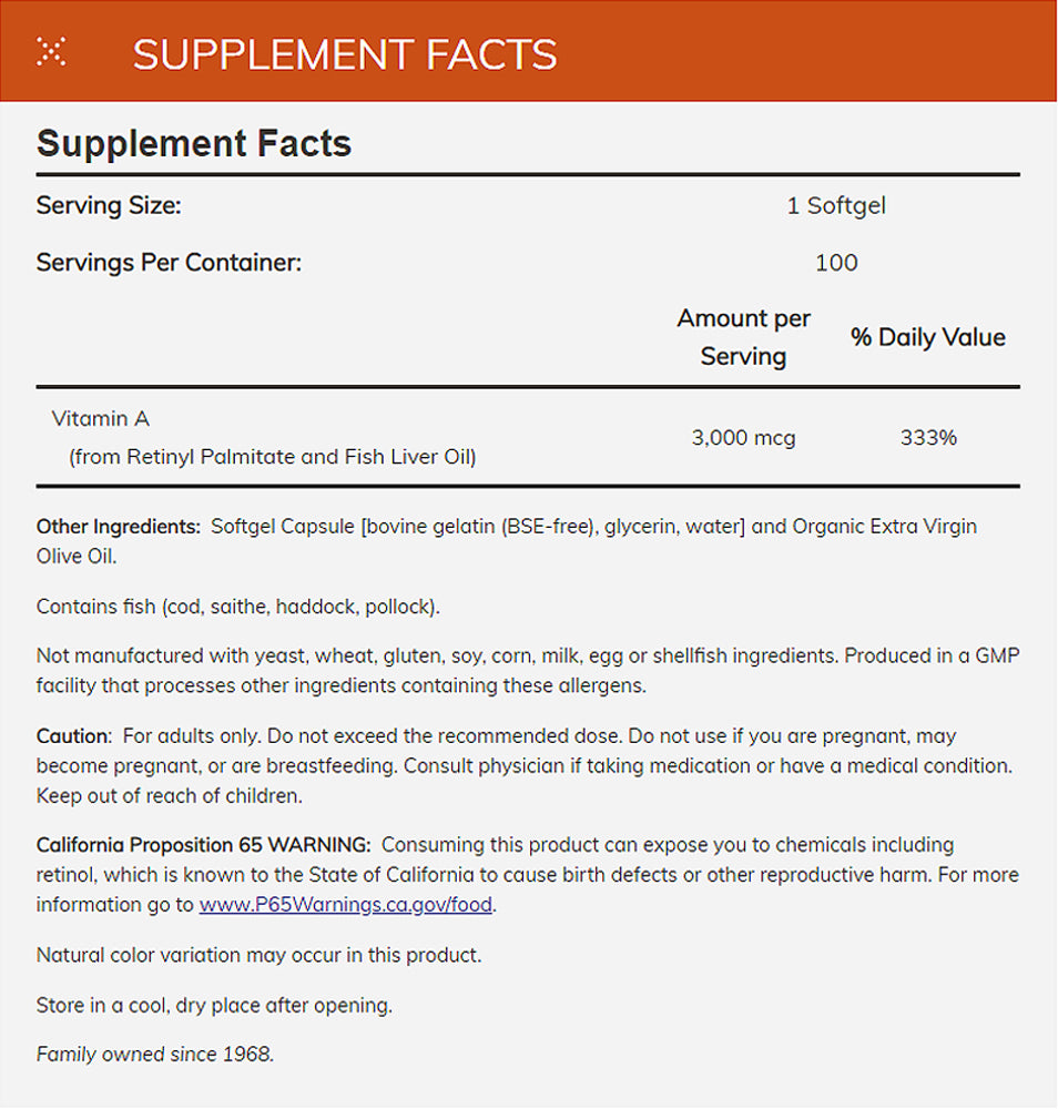 NOW Supplements, Vitamin A 10,000 IU, Eye Health*, Essential Nutrition, 100 Softgels - Bloom Concept