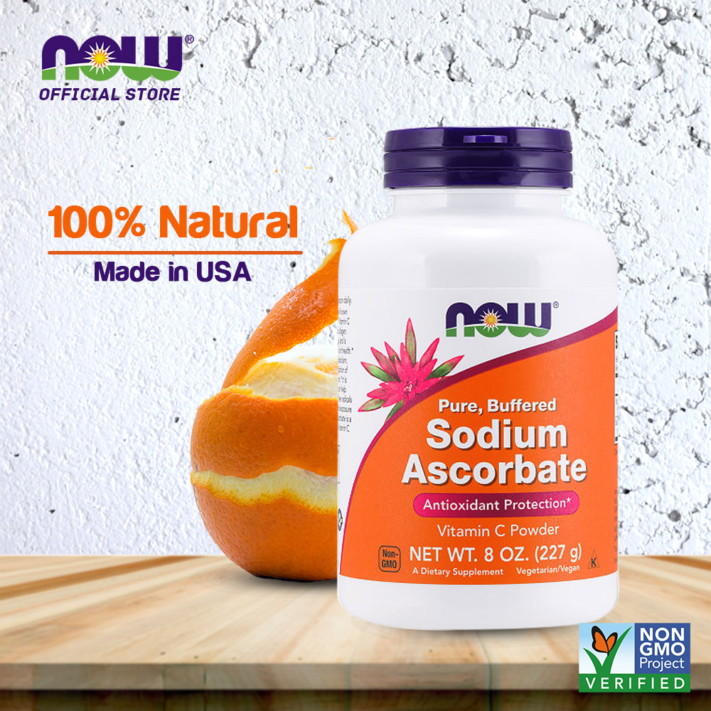 NOW Supplements, Sodium Ascorbate Powder, Buffered, Antioxidant Protection*, 8-Ounce (227 g) - Bloom Concept
