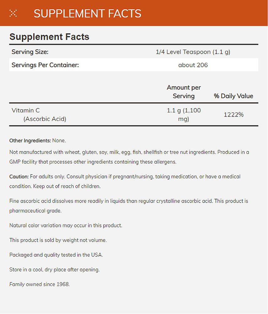 NOW Supplements, Vitamin C Crystals (Ascorbic Acid), Antioxidant Protection*, 8-Ounce - Bloom Concept