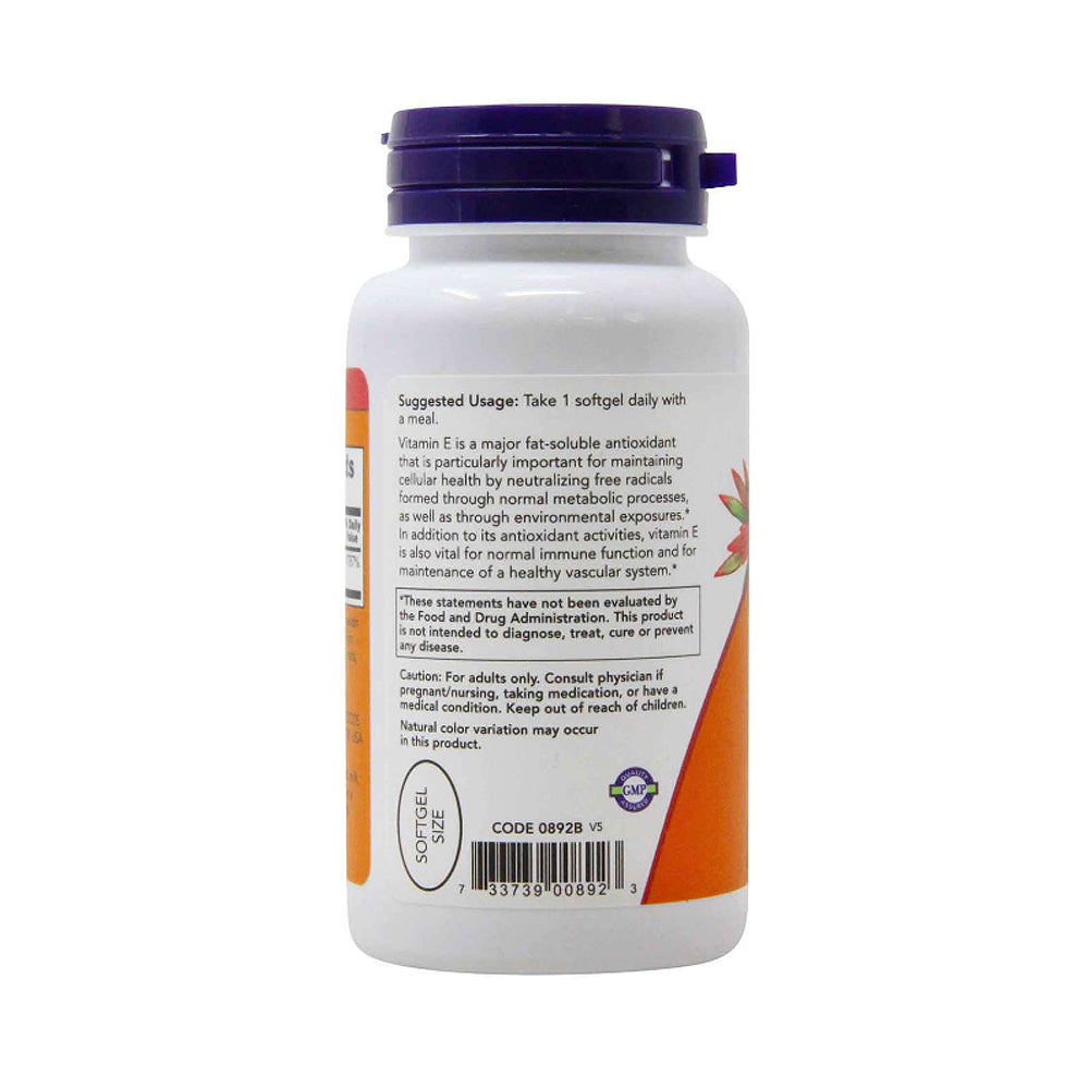 NOW Supplements, Vitamin E-400 IU Mixed Tocopherols, Antioxidant Protection*, 100 Softgels - Bloom Concept