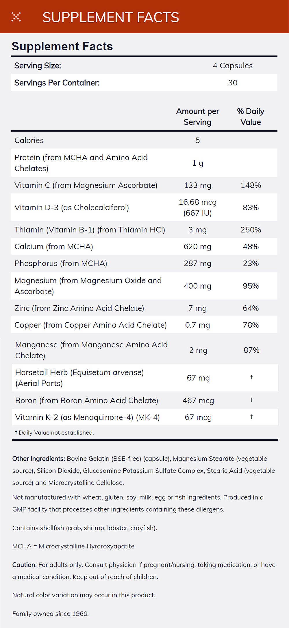 NOW Supplements, Bone Strength with Microcrystalline Hydroxyapatite (MCHA), Magnesium and Vitamins C,D and K, 120 Capsules - Bloom Concept