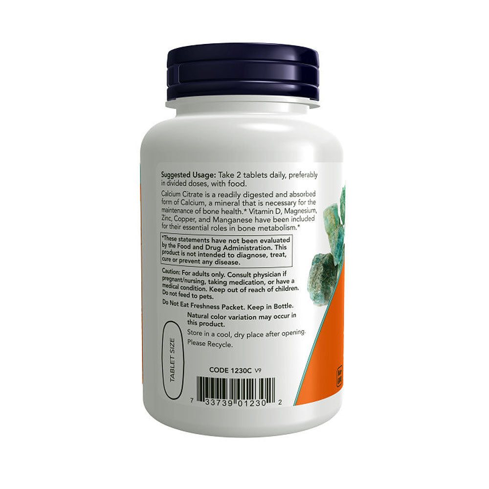 NOW Supplements, Calcium Citrate with Vitamin D, Magnesium, Zinc, Copper, and Manganese, 100 Tablets Vitamins & Supplements NOW Foods USA