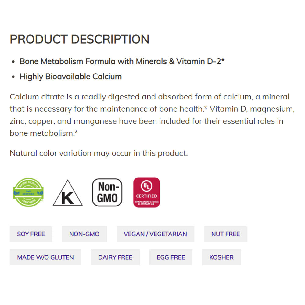 NOW Supplements, Calcium Citrate with Vitamin D, Magnesium, Zinc, Copper, and Manganese, 100 Tablets Vitamins & Supplements NOW Foods USA
