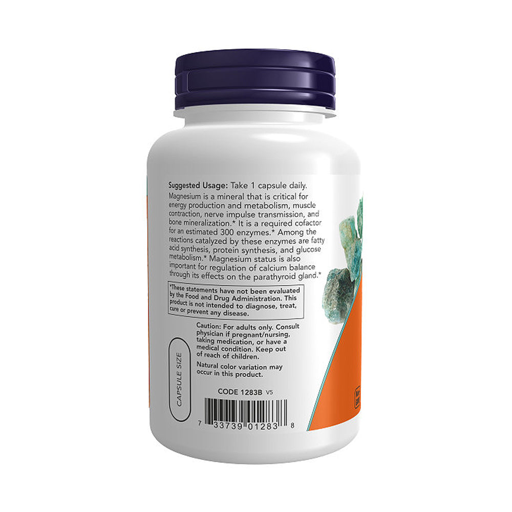 NOW Supplements, Magnesium 400 mg, Enzyme Function*, Nervous System Support*, 180 Veg Capsules Vitamins & Supplements NOW Foods USA