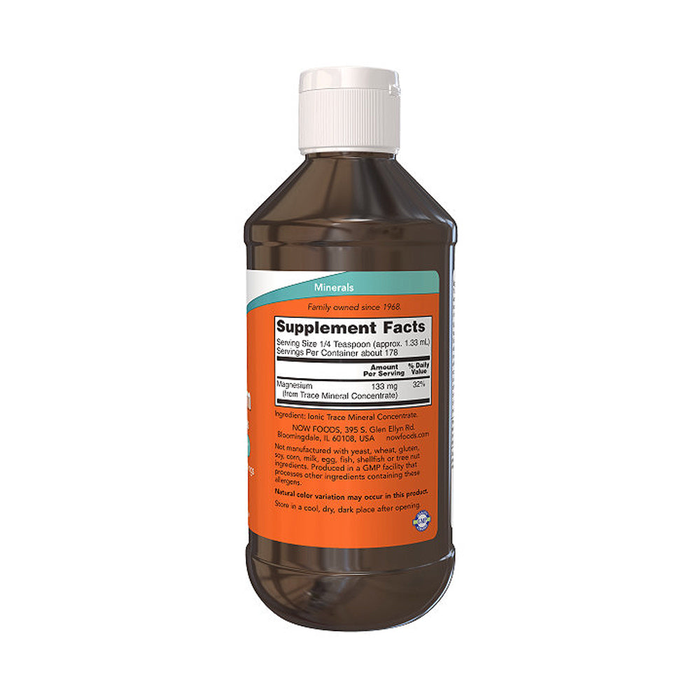NOW Supplements, Liquid Magnesium with Trace Mineral, Nervous System Support*, 8-Ounce (237 ml) Vitamins & Supplements NOW Foods USA