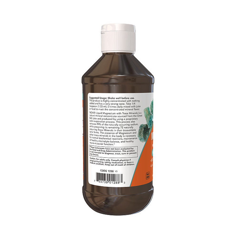 NOW Supplements, Liquid Magnesium with Trace Mineral, Nervous System Support*, 8-Ounce (237 ml) Vitamins & Supplements NOW Foods USA