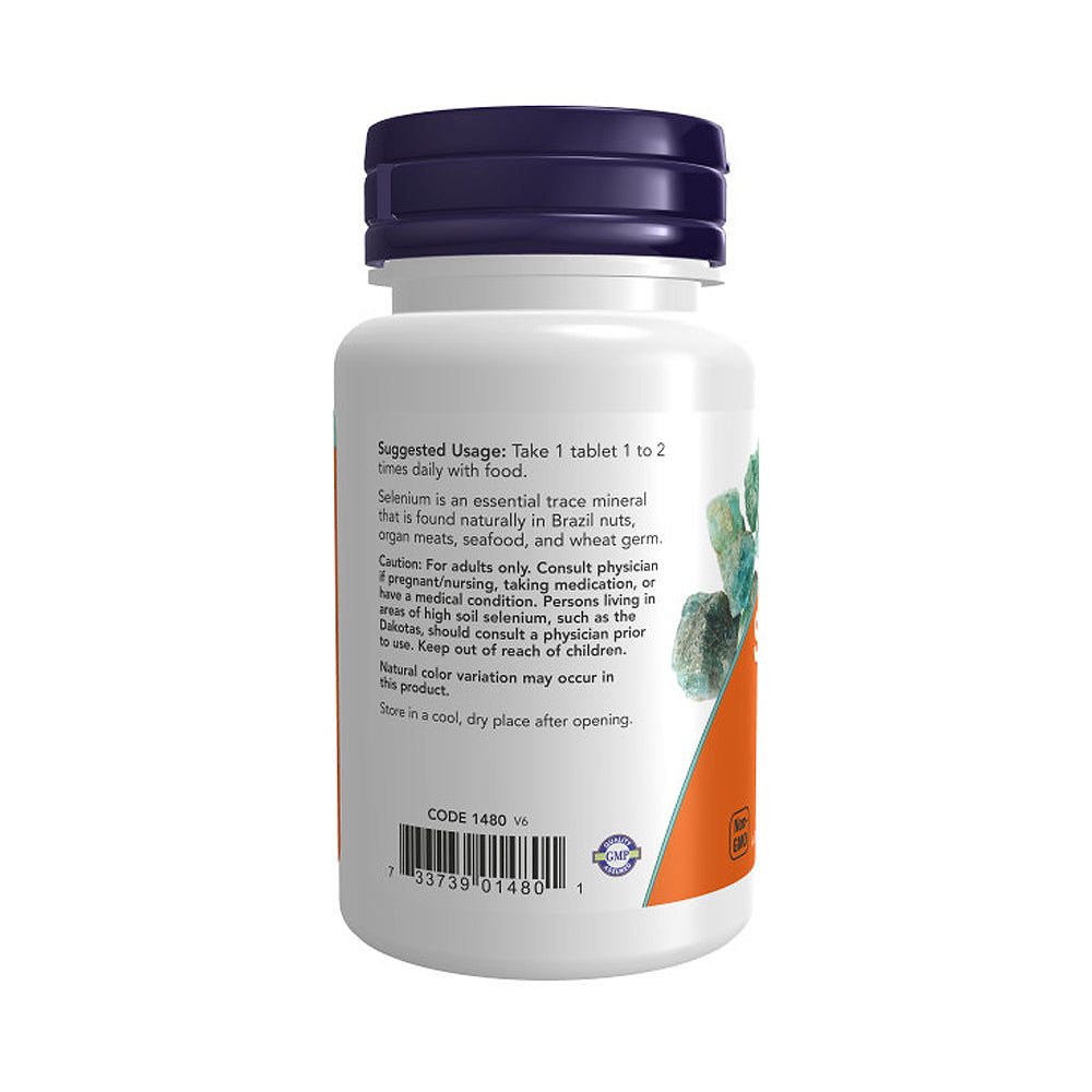 NOW Supplements, Selenium (L-Selenomethionine) 100 mcg, Essential Mineral*, 100 Tablets - Bloom Concept