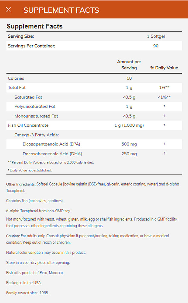 NOW Supplements, Ultra Omega-3 Molecularly Distilled and Enteric Coated, 90 Softgels Vitamins & Supplements NOW Foods USA