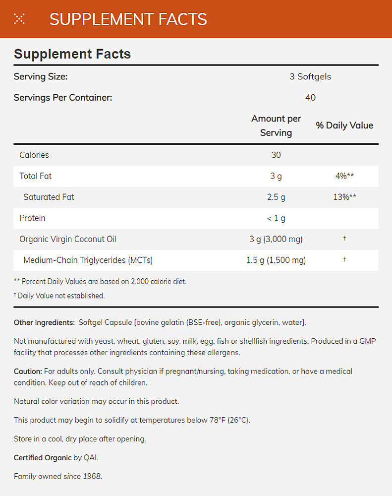 NOW Supplements, Virgin Coconut Oil 1000 mg, Cold Pressed and Unrefined, 120 Softgels Vitamins & Supplements NOW Foods USA