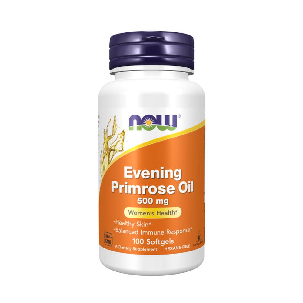 NOW FOODS Supplements, Evening Primrose Oil 500 mg with Naturally Occurring GLA (Gamma-Linolenic Acid), 100 Softgels Vitamins & Supplements NOW Foods USA
