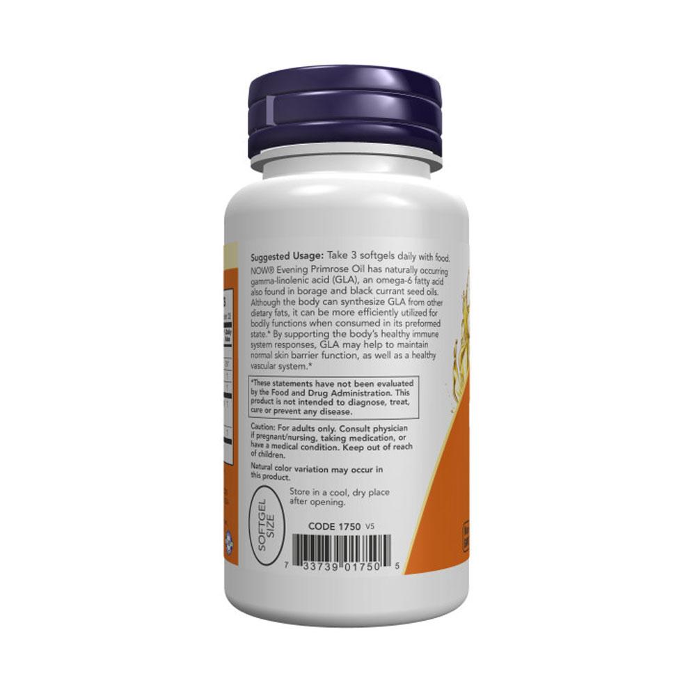 NOW FOODS Supplements, Evening Primrose Oil 500 mg with Naturally Occurring GLA (Gamma-Linolenic Acid), 100 Softgels Vitamins & Supplements NOW Foods USA