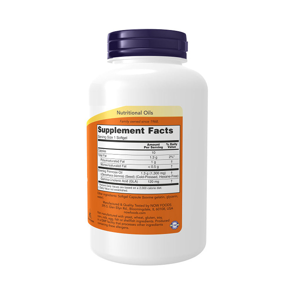 NOW Supplements, Super Primrose 1300 mg with Naturally Occurring GLA (Gamma-Linolenic Acid), 120 Softgels Vitamins & Supplements NOW Foods USA