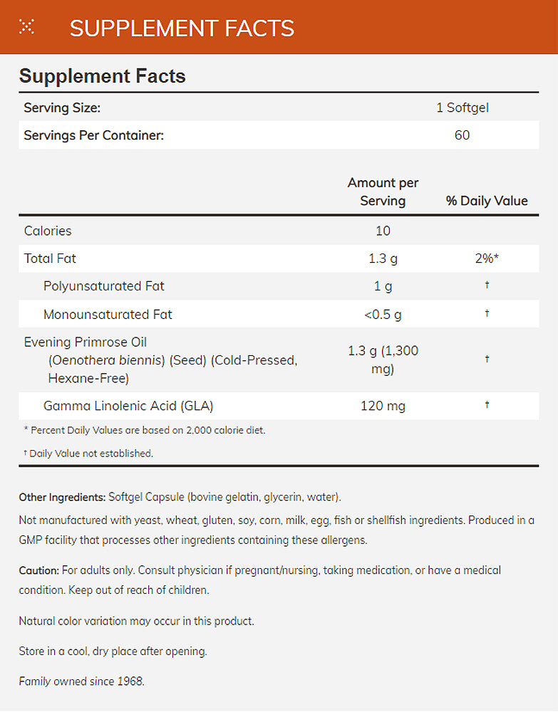 NOW Supplements, Super Primrose 1300 mg with Naturally Occurring GLA (Gamma-Linolenic Acid), 120 Softgels Vitamins & Supplements NOW Foods USA