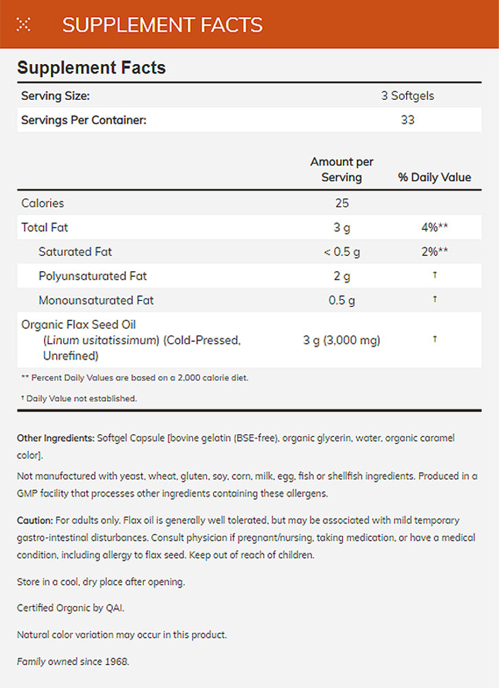 NOW Supplements, Flax Oil 1,000 mg made with Organic Flax Oil, Cardiovascular Support*, 100 Softgels - Bloom Concept