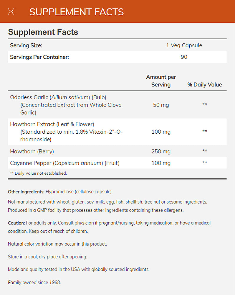 NOW Supplements, Super Odorless Garlic with Hawthorn Extract and Cayenne, 90 Veg Capsules - Bloom Concept