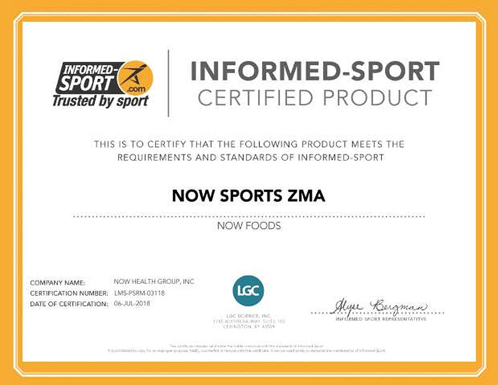 NOW Sports Nutrition, ZMA (Zinc, Magnesium and Vitamin B-6), Enhanced Absorption, Sports Recovery*, 90 Capsules Vitamins & Supplements NOW Foods USA