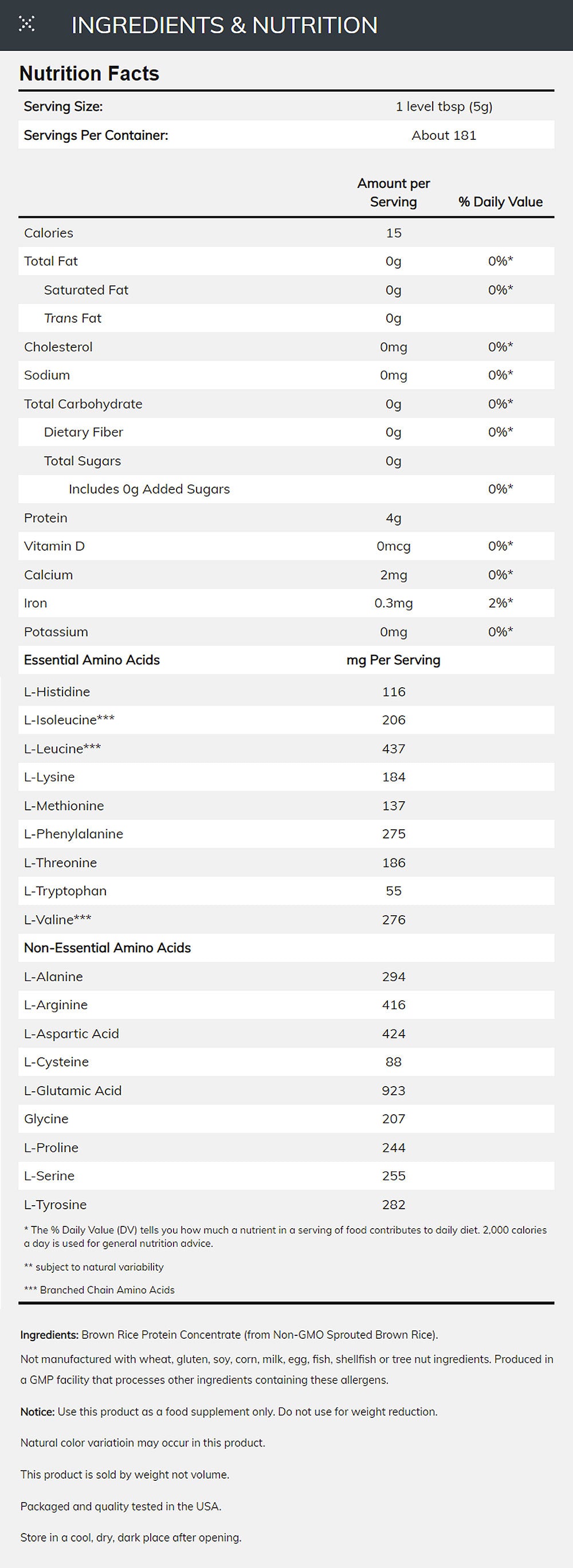 NOW Sports Nutrition, Sprouted Brown Rice Protein, 80% Protein, Unflavored Powder, 2-Pound (907 g) Vitamins & Supplements NOW Foods USA