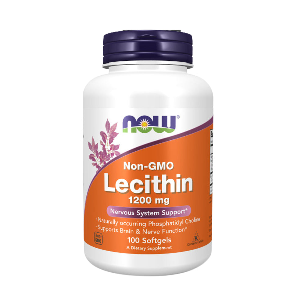 NOW Supplements, Lecithin 1200 mg with naturally occurring Phosphatidyl Choline, 100 Softgels Vitamins & Supplements NOW Foods USA