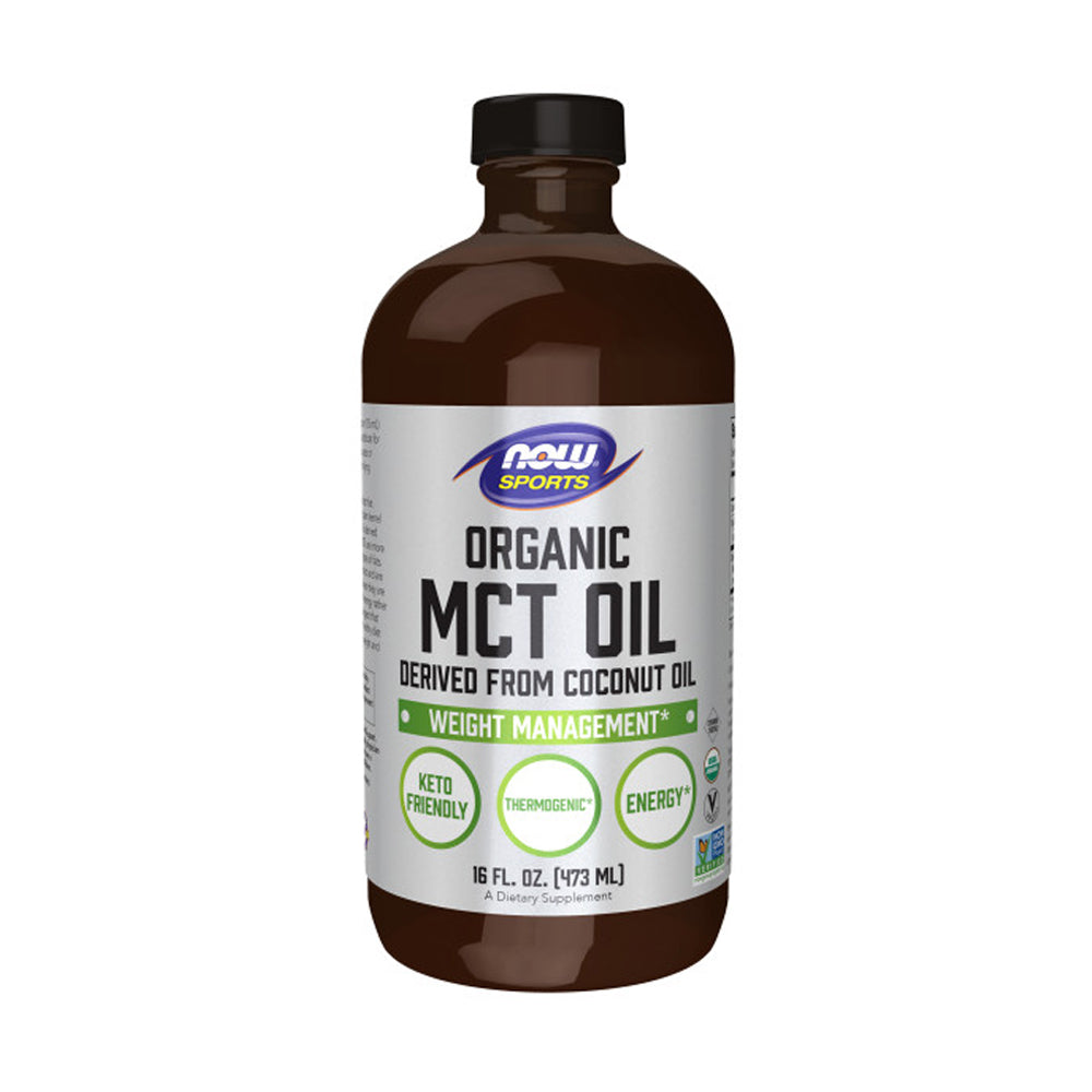 NOW Sports Nutrition, Organic MCT (Medium-chain triglycerides) Oil (in Plastic), 16-Ounce (473 ml) Vitamins & Supplements NOW Foods USA