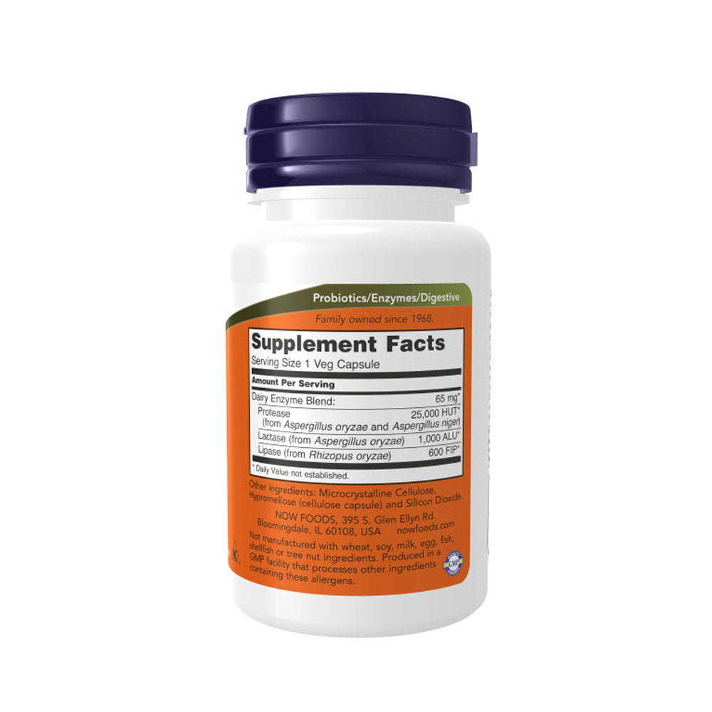 NOW Supplements, Dairy Digest Complete, Digests Lactose, Dairy Proteins and Fats*, Dairy Tolerance Enzymes*, 90 Veg Capsules - Bloom Concept