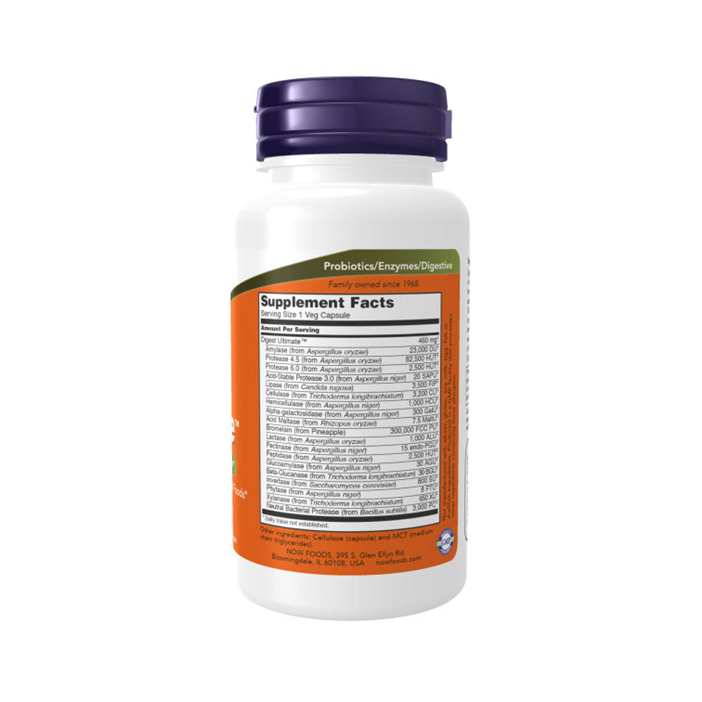 NOW Supplements, Digest Ultimate with Full Spectrum Enzyme Formula, 60 Veg Capsules - Bloom Concept