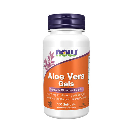NOW Supplements, Aloe Vera (Aloe barbadensis) 10,000 mg, Supports Digestive Health*, 100 Softgels - Bloom Concept