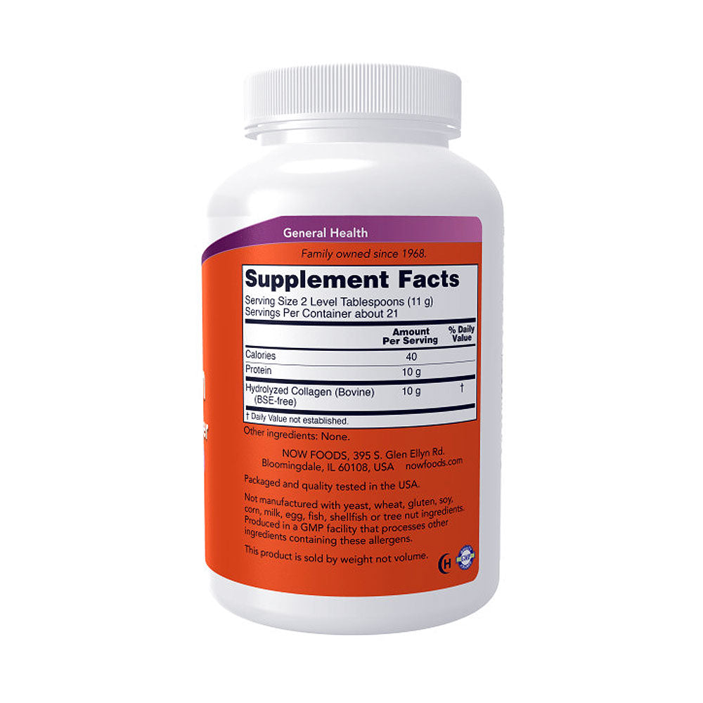NOW Supplements, Collagen Peptides Powder, Clinically Tested, Joint and Bone Health*, 8-Ounce (227g) - Bloom Concept