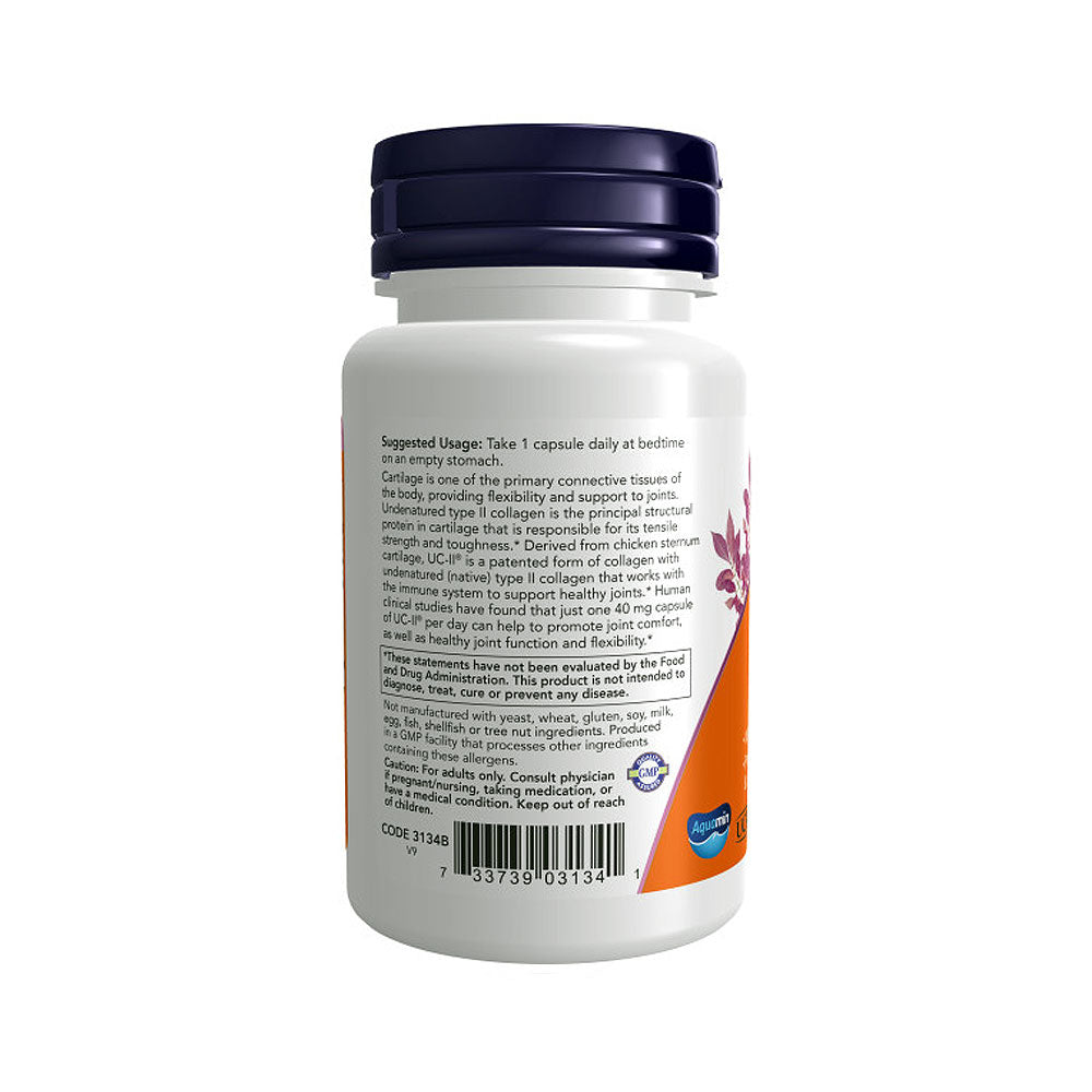 NOW Supplements, UC-II Type II Collagen with Undenatured Type II Collagen, 60 Veg Capsules Vitamins & Supplements NOW Foods USA