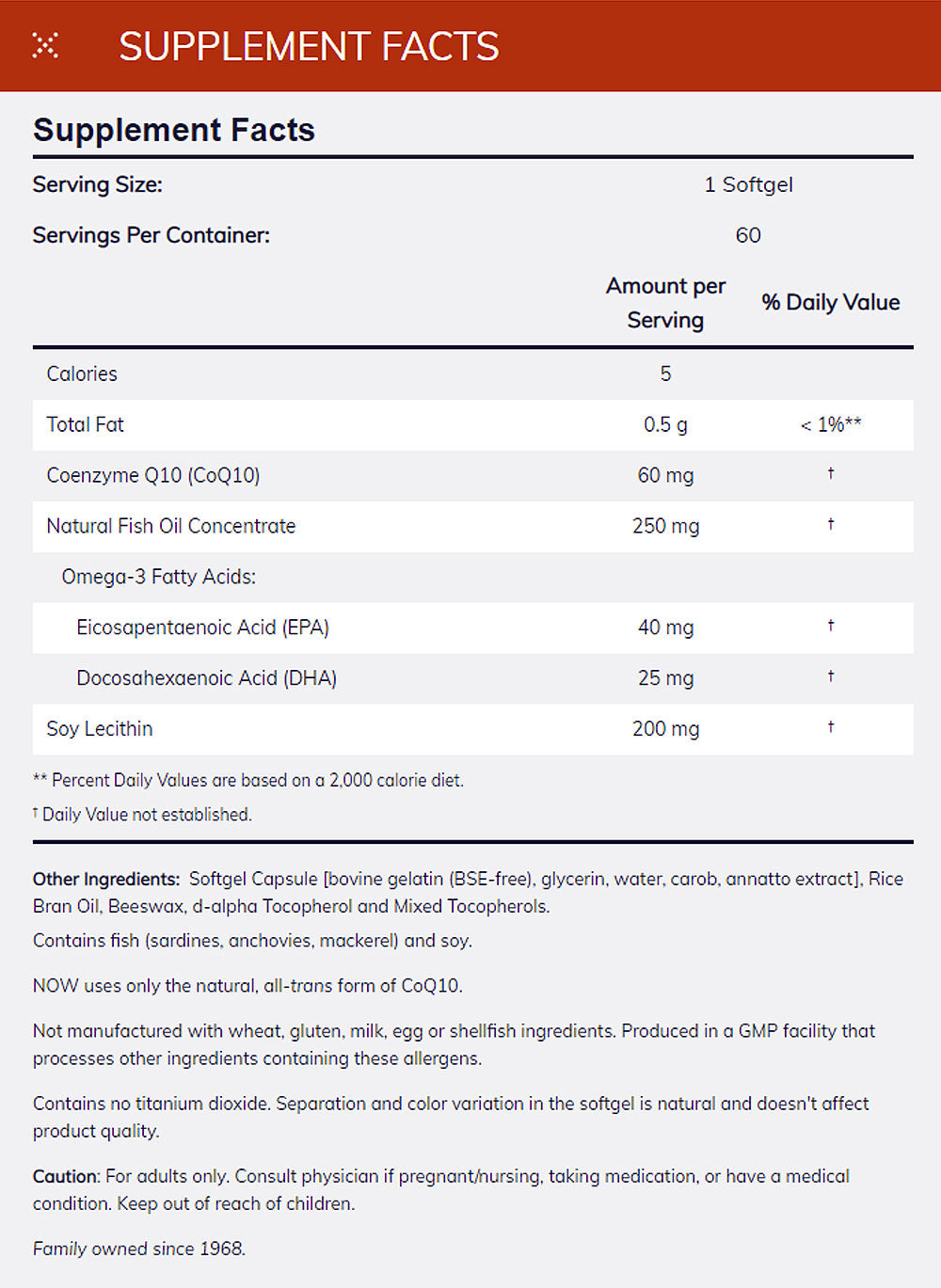 NOW Supplements, CoQ10 60 mg with Omega 3 Fish Oil, Cardiovascular Health*, 60 Softgels - Bloom Concept