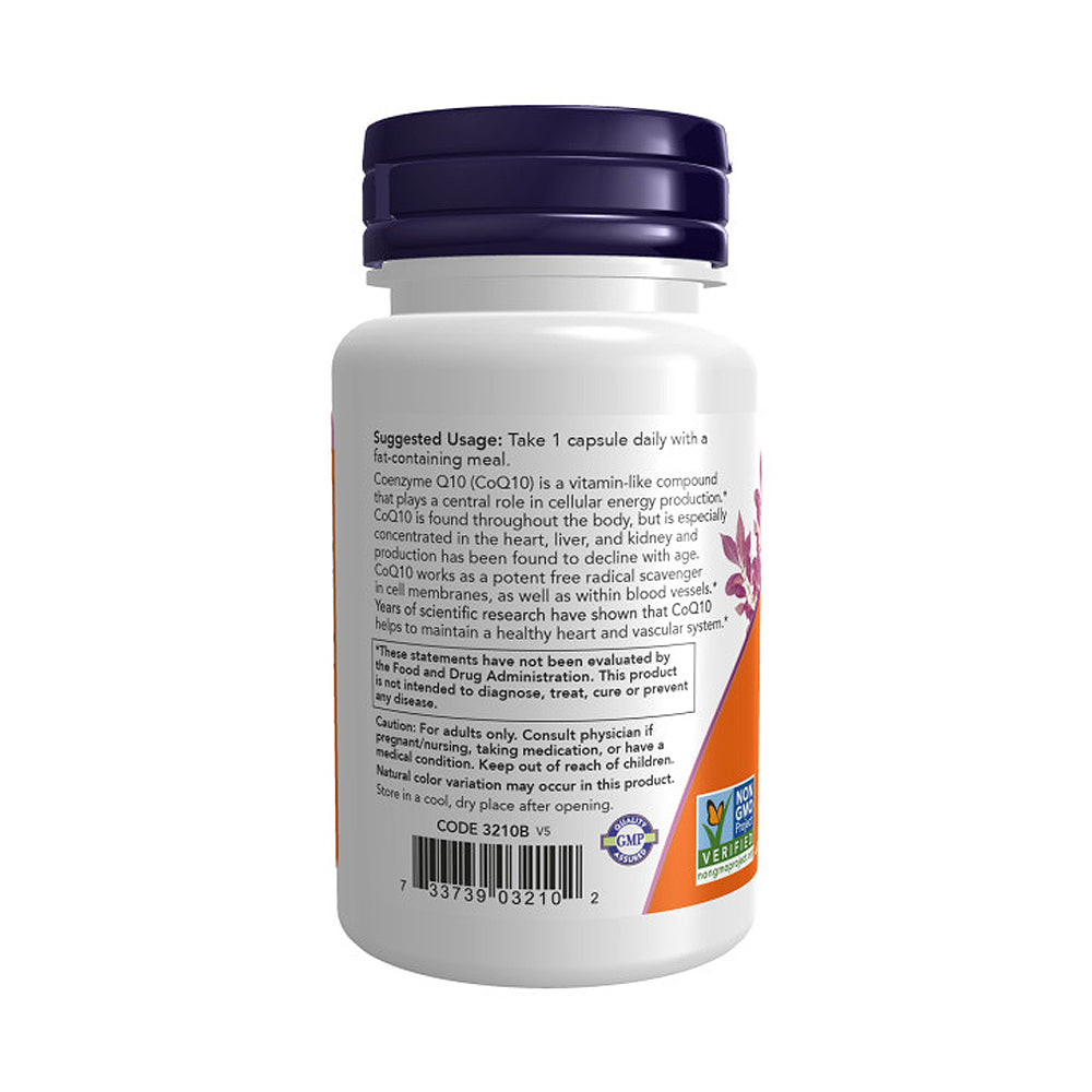 NOW Supplements, CoQ10 100 mg with Hawthorn Berry, Pharmaceutical Grade, All-Trans Form produced by Fermentation, 30 Veg Capsules Vitamins & Supplements NOW Foods USA