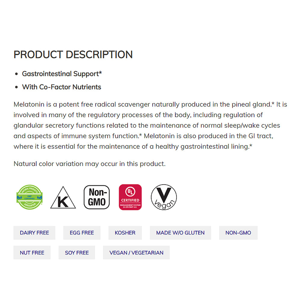 NOW Supplements, Melatonin 1 mg, with Co-Factor Nutrients, Healthy Sleep Cycle*, 100 Tablets - Bloom Concept