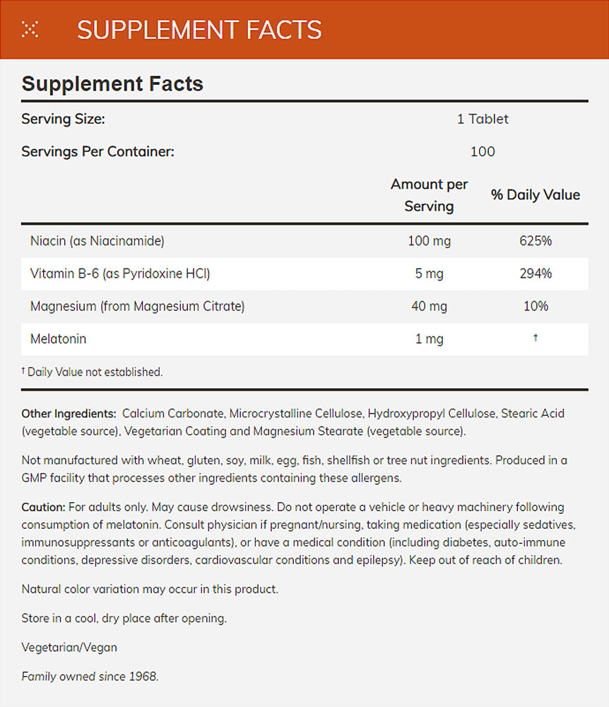 NOW Supplements, Melatonin 1 mg, with Co-Factor Nutrients, Healthy Sleep Cycle*, 100 Tablets - Bloom Concept
