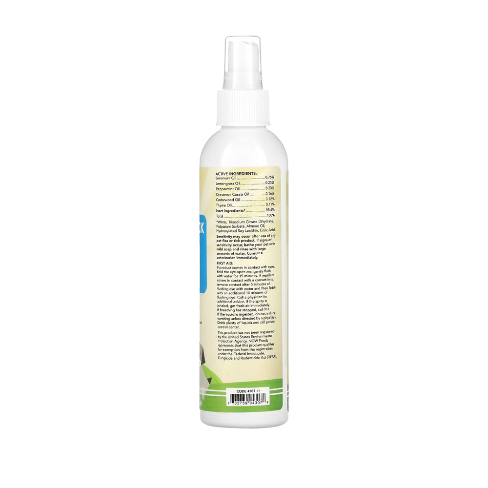 NOW Pet Health, Flea and Tick Spray For Dogs, Essential Oil Based Repellent, No Deet, 8-Ounce (237ml) - Bloom Concept