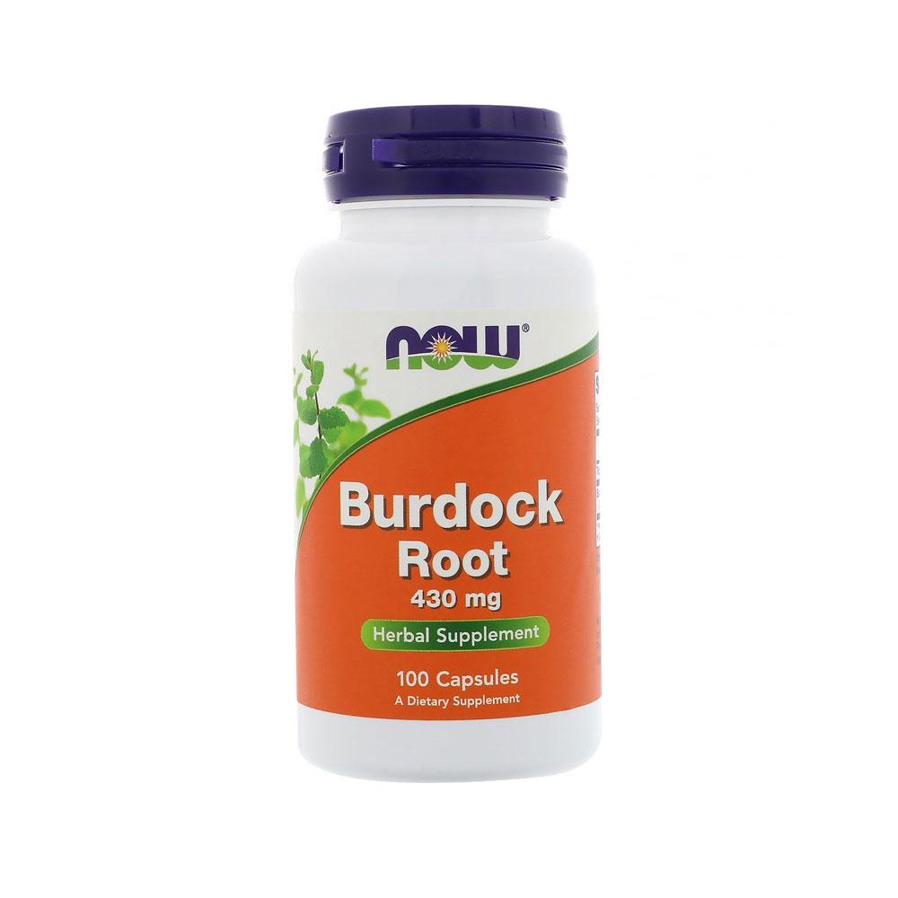 NOW Supplements, Burdock Root (Arctium lappa) 430 mg, Herbal Supplement, 100 Veg Capsules - Bloom Concept