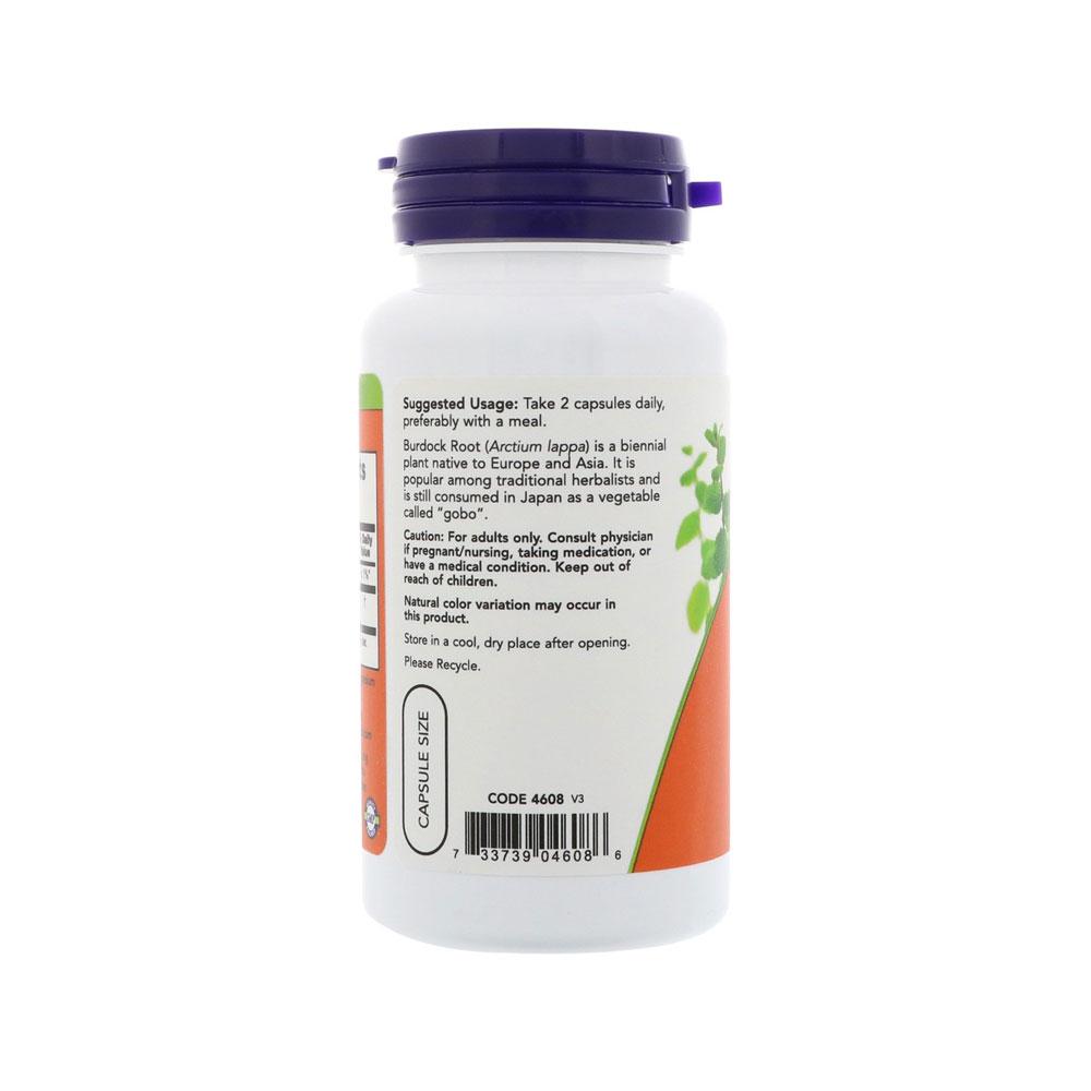 NOW Supplements, Burdock Root (Arctium lappa) 430 mg, Herbal Supplement, 100 Veg Capsules - Bloom Concept
