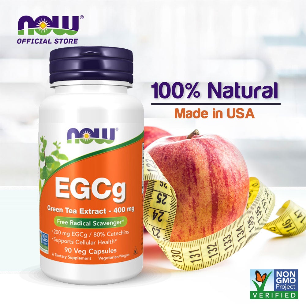 NOW Supplements, EGCg Green Tea Extract 400 mg, Free Radical Scavenger, 90 Veg Capsules - Bloom Concept
