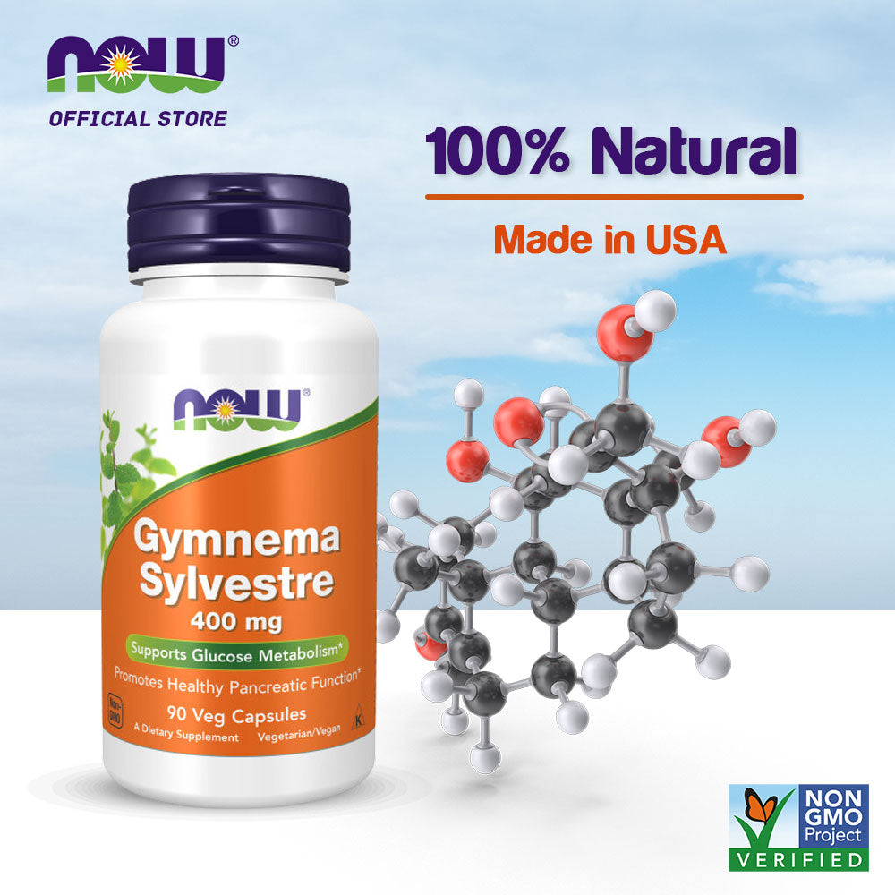 NOW Supplements, Gymnema Sylvestre 400 mg, Supports Glucose Metabolism*, 90 Veg Capsules - Bloom Concept