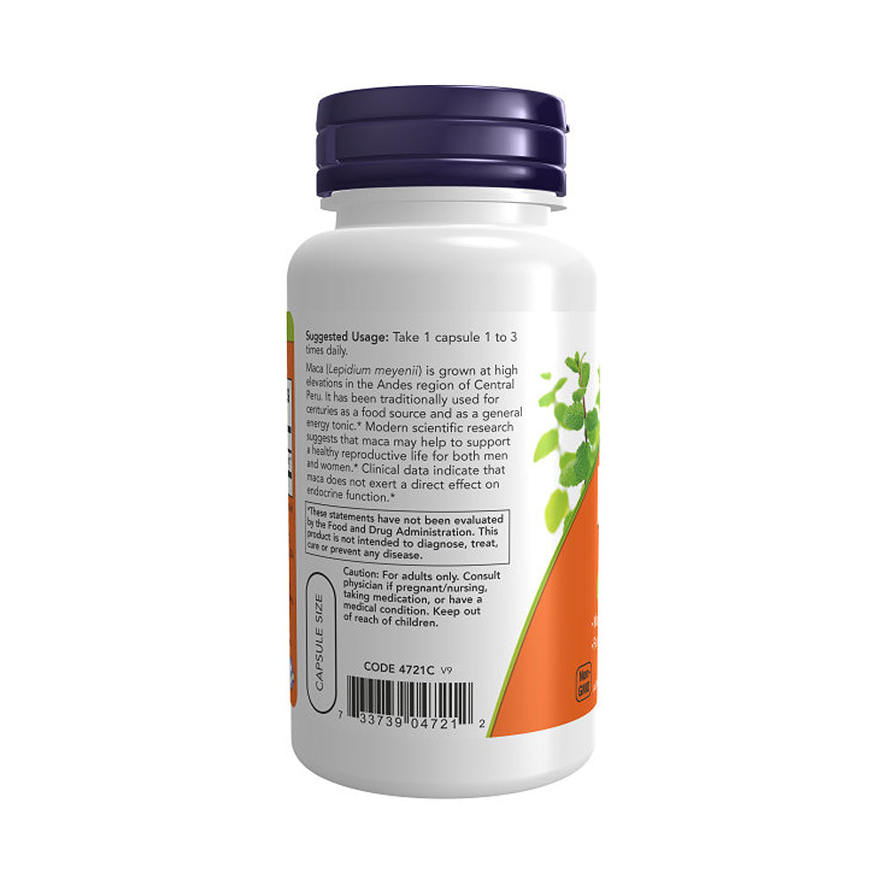 NOW Supplements, Maca (Lepidium meyenii) 500 mg, For Men and Women, Reproductive Health*, 100 Veg Capsules - Bloom Concept