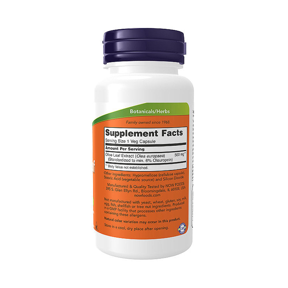 NOW Supplements, Olive Leaf Extract 500 mg, Free Radical Scavenger*, 60 Veg Capsules - Bloom Concept