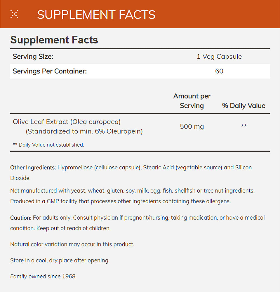 NOW Supplements, Olive Leaf Extract 500 mg, Free Radical Scavenger*, 60 Veg Capsules - Bloom Concept