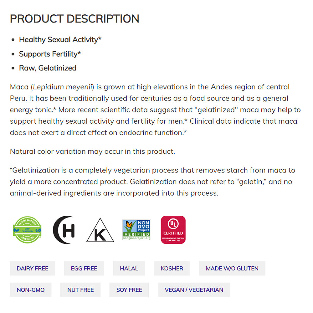 NOW Supplements, Maca (Lepidium meyenii) 750 mg Raw, Reproductive Health*, 90 Veg Capsules - Bloom Concept