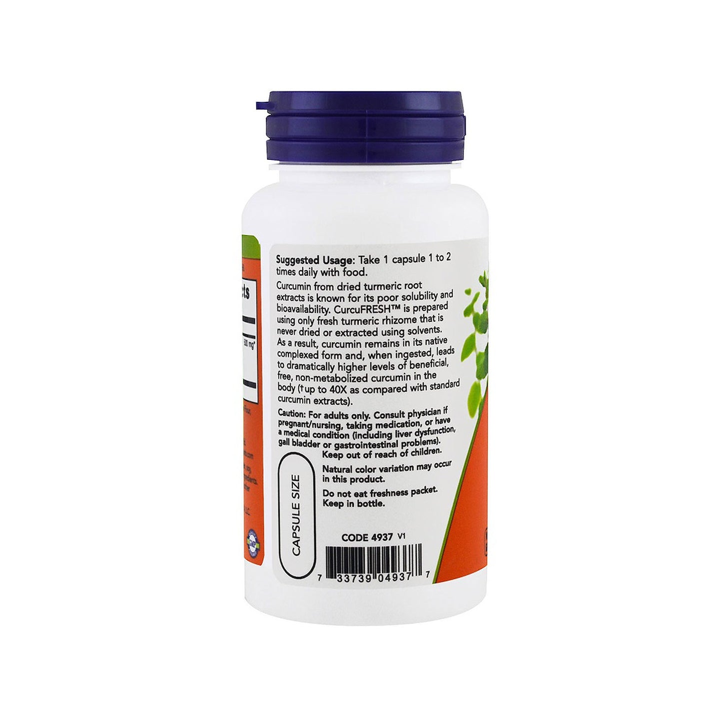 NOW Supplements, CurcuFRESH™ Curcumin, Derived from Fresh Turmeric Juice, Curcumin Juice Complex, 60 Veg Capsules - Bloom Concept