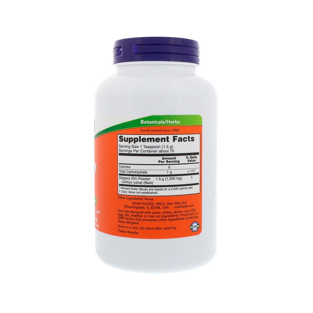 NOW Supplements, Slippery Elm Powder (Ulmus rubra), Non-GMO Project Verified, Herbal Supplement, 4-Ounce (113g) - Bloom Concept