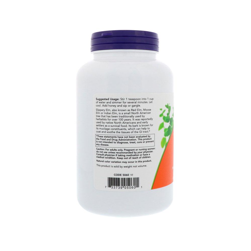 NOW Supplements, Slippery Elm Powder (Ulmus rubra), Non-GMO Project Verified, Herbal Supplement, 4-Ounce (113g) - Bloom Concept
